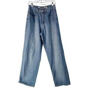 Anchor Blue Jeans Womens 11 Y2K Baggy Light Blue 100% Cotton High Rise Straight